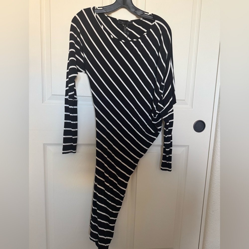 Black and White Striped Dress